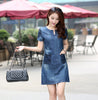 Loose Fashion Slim Short Sleeve Plus Size Denim Dress