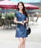 Loose Fashion Slim Short Sleeve Plus Size Denim Dress