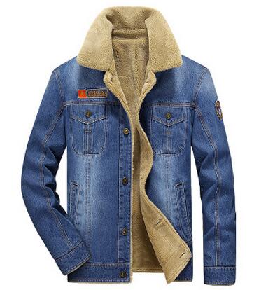 Winter Warm Plus Size Men Denim Jacket