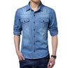 Plus Size Long Sleeve Denim Shirt