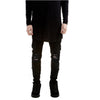 Black Ripped With Holes Skinny Slim Fit Jeans