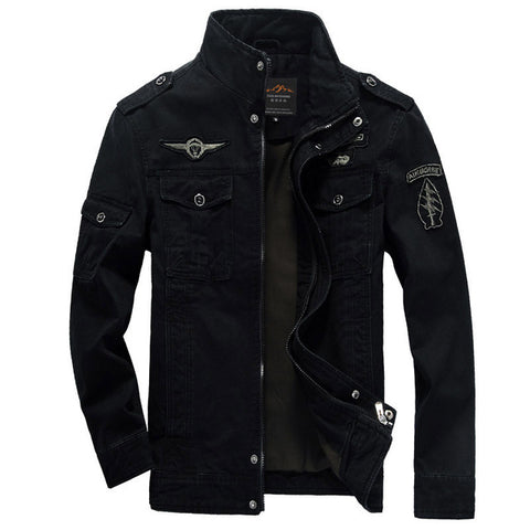 Military Plus Size Men Denim Jackets