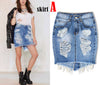 High Waist Short Hole Irregular Sexy Women Pencil Skirts