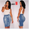 High Waist Short Hole Irregular Sexy Women Pencil Skirts