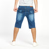 Summer Plus Size Stretch Lightweight Blue Denim Shorts