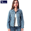 Vintage Long Sleeve Loose Women Denim Jacket