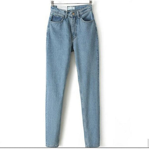 Europe Retro High Waist Denim Jeans