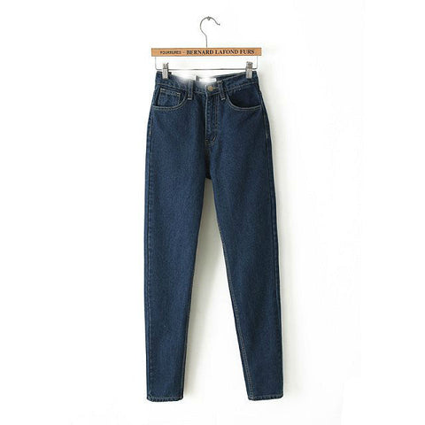 Europe Retro High Waist Denim Jeans