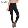 High Waist Ripped Casual Skinny Women Jeans