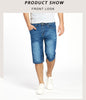 Summer Plus Size Stretch Lightweight Blue Denim Shorts