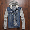 Casual Hoodies Cowboy Men Denim Jacket